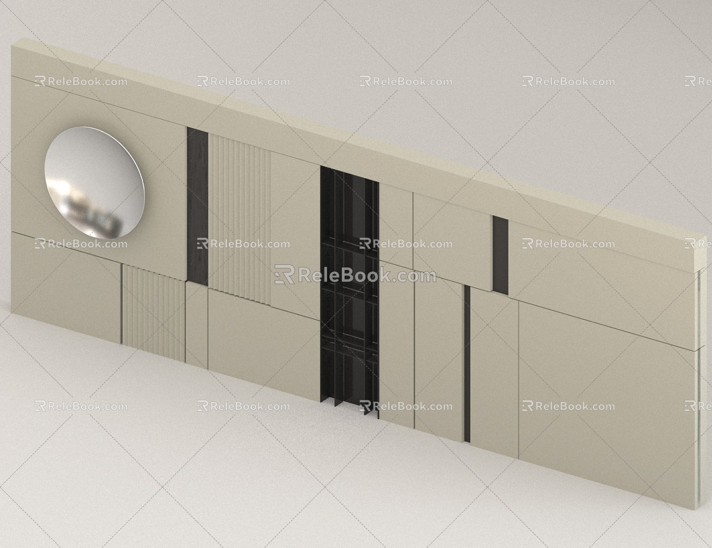 Living room sofa background wall 3d model