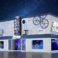 Creative Fashion Open Booth Fast Selling Beer Activity Roadshow Flash Store Door Head Building Facade Store Window Display 3d model