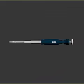 Blue And White Laboratory Pipette With Adjustable Volume And Ergonomic Handle