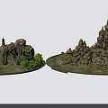 Exquisite Garden Ornaments With Rockery Green Plants Small Pagoda And Pond Design
