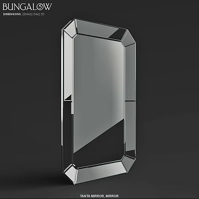 Vintage mirror bungal tanta mirror 3d model