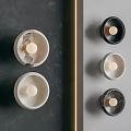 Modern Round Wall Sconces With Marble Stone Design For Elegant Indoor Home Lighting Decor