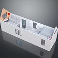 Scenic View Featuring Modern House Model With Living Room Kitchen And Bedroom