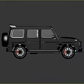 Black Luxury SUV With Sporty Design Roof Rack Sunroof And Red Alloy Wheels