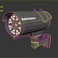 Modern Camera Monitor Head Security Surveillance Camera 3d model