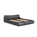 Black Inflatable Double Air Bed With Comfortable Supportive Mattress And Cozy Edge Design