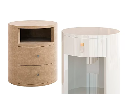 Modern Brown and White Chest of Drawers with Sleek Design and Storage Drawers 3d model