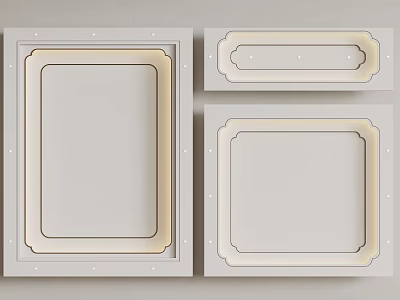Minimalist Ceiling Designs With Various Shapes And Lights 3d model