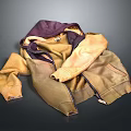 Casual Hooded Jacket With Brown And Purple Color And Zipper Closure