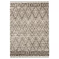 Beige And Brown Square Rug With Diamond Pattern Textured Design For Home Decor 3d model