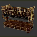 Classic Dark Brown Wooden Baby Crib With Carved Railing Sides And Drawer Base