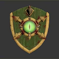 Medieval Shield Ancient Shield Defensive Weapon Ancient Shield Iron Shield Protective Shield Wooden Shield 3d model