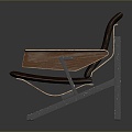 Chair Chair Armchair Backrest Chair Single Chair Wood Chair Plastic Chair Wood Chair Plastic Chair Furniture 3d model