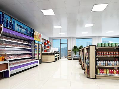 Modern Supermarket 3d model