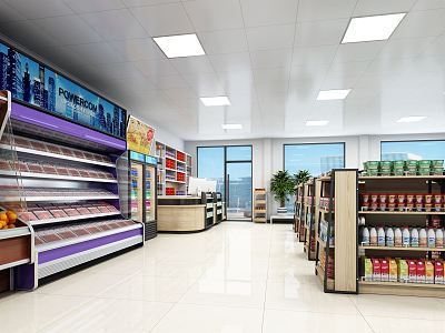 Modern Supermarket 3d model