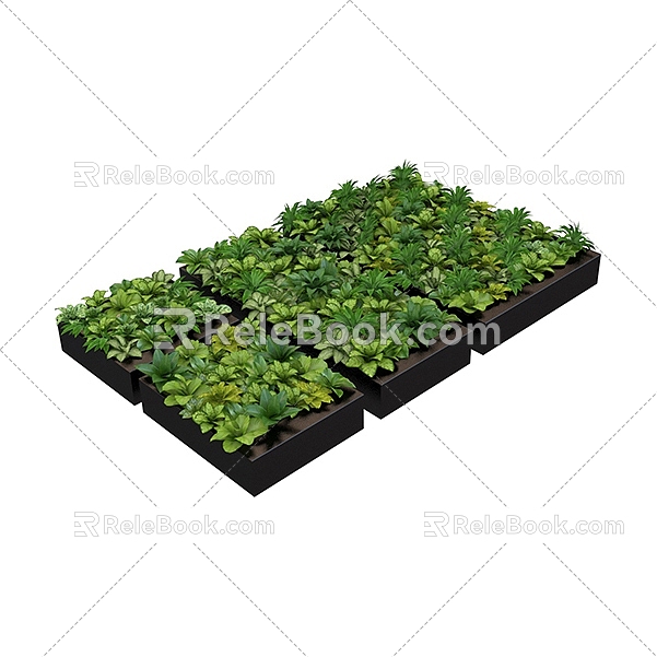 Modern potted green plants potted plants bonsai plant combination 3D model 276 3d model