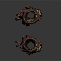 Ornate Ancient Weapon With Intricate Dragon Patterns And Metal Leather Craft Details