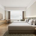 Modern Room Hotel Room Twin Room Standard Room 3d model