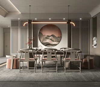 New Chinese Tea Room 3d model