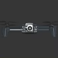 Sleek Modern Blue Electronic Drone With Four Propellers And HD Camera Feature 3d model