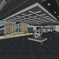 Modern Cultural Center Interior Featuring Glass Dome Multi Level Walkways And Art Installations