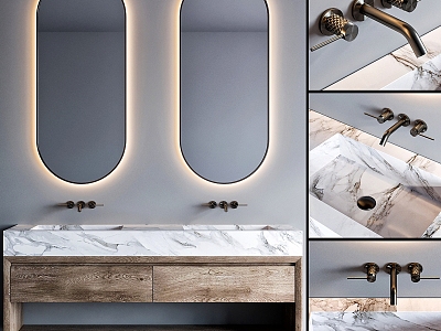 Bathroom sink basin mirror model