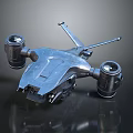 Advanced Metallic Spacecraft Probe With Dual Thrusters For Deep Space Exploration