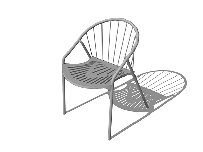 Modern Metal Landscape Seating With Curved Backrest And Matching Footstool 3d model