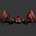 3D Rendered Scorpion With Vibrant Red And Orange Exoskeleton And Glowing Eyes