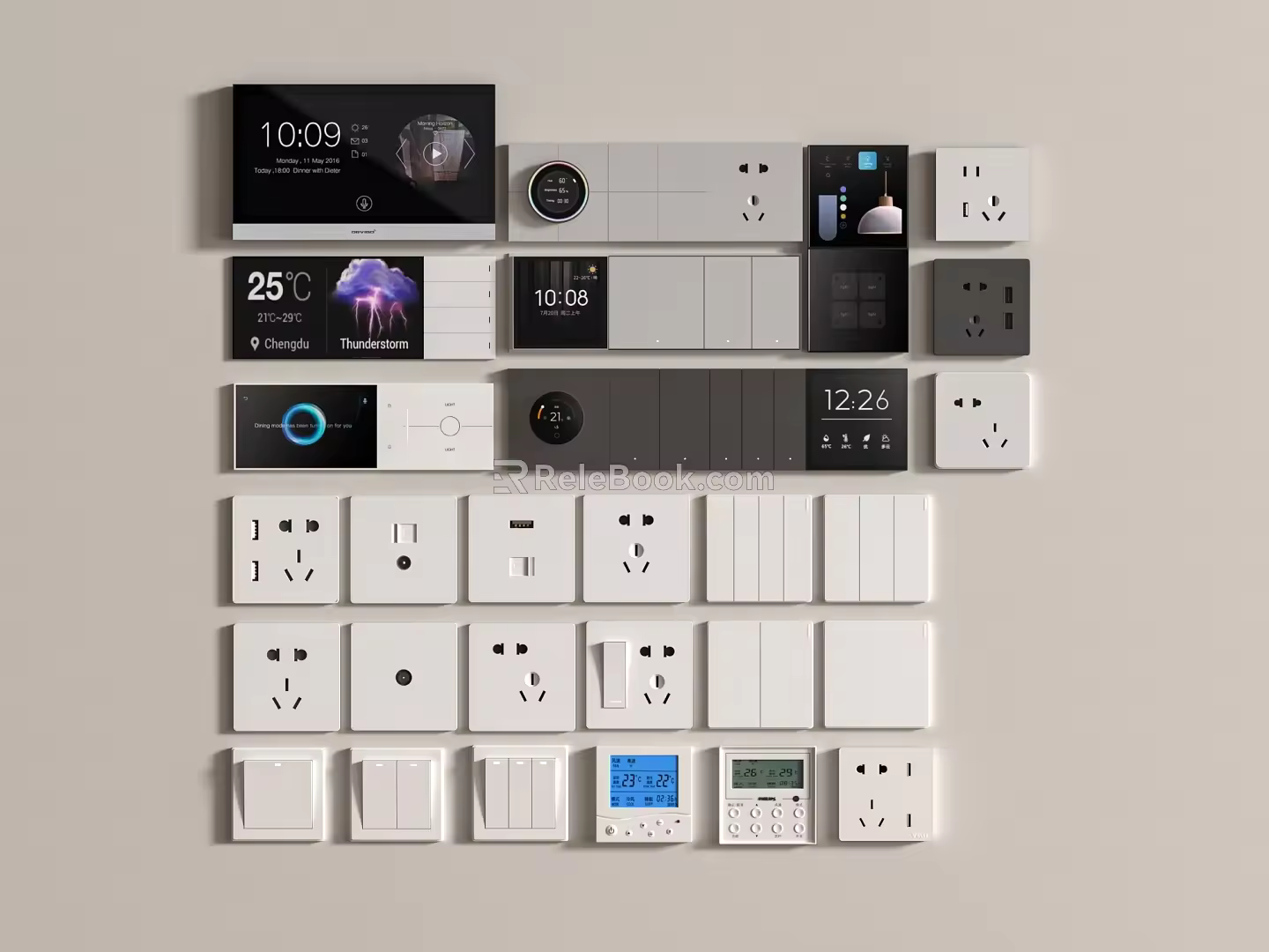 Modern switch socket 3d model