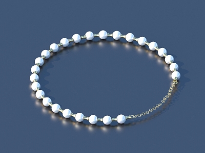 Bracelet Pearl Bracelet Jewelry 3d model