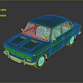 Green Classic Vintage Sedan Car Featuring Shiny Exterior And Retro Design