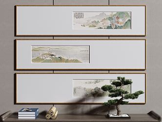 New Chinese Decorative Painting Hanging Painting 3d model