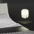 Modern Bedroom Interior With Stylish Bed Nightstands Table Lamps And Rug