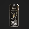 Adrenaline Rush Energy Drink In Black Can With Gold Logo And Shiny Metallic Top