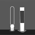 Modern Tower Air Cooler Fan With Ring Design And Black White Color