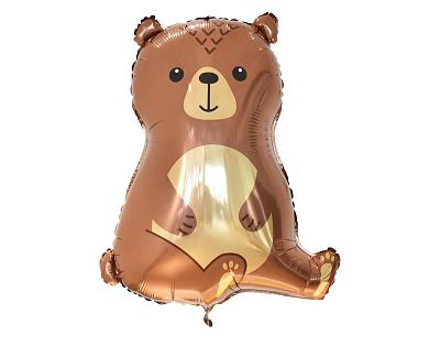 Cute Brown Cartoon Bear Foil Balloon With Gold Belly For Party Decorations 3d model Cute Brown Cartoon Bear Foil Balloon With Gold Belly For Party Decorations 3d model