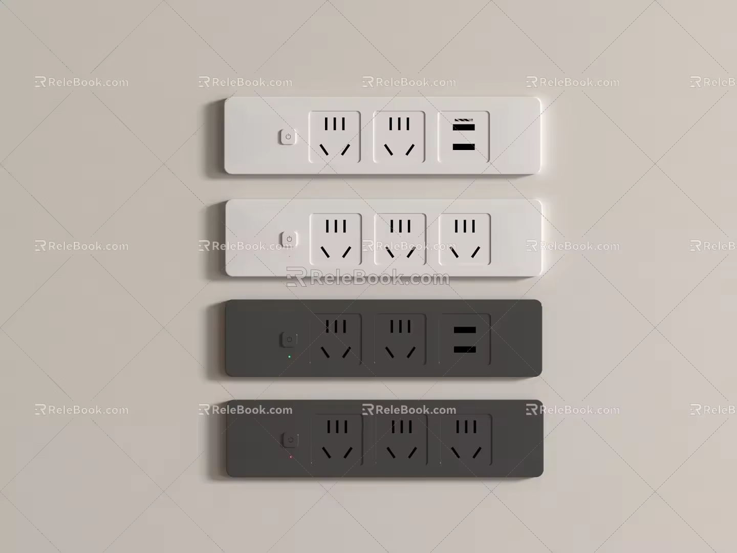 Modern socket modern switch socket modern multi-function plug 3d model