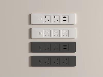 Modern socket modern switch socket modern multi-function plug 3d model