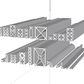 Modern Public Chairs Constructed with Various Aluminum Profiles Shapes and Sizes