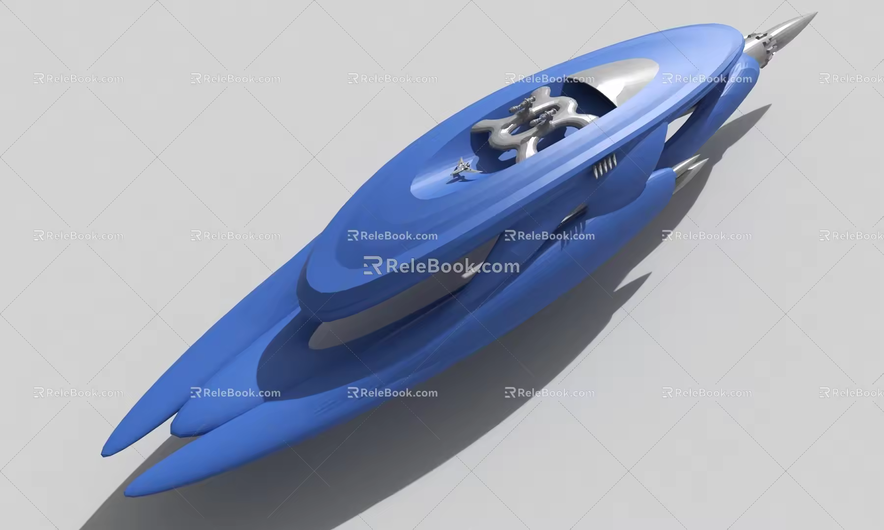 modern spaceship 3d model