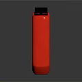 Red Industrial Plastic Jerry Can with Black Cap and Handle Design