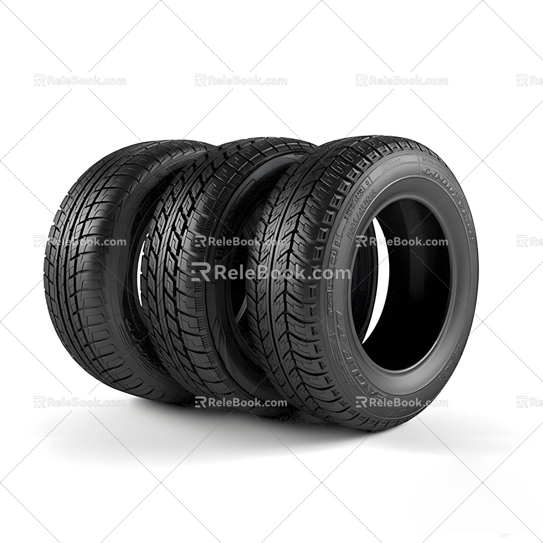 tire wheel tire car tire 3d model