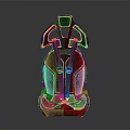 Sporty Car Seat Design With Carbon Fiber Structure And Safety Harness