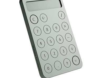 Modern Sleek Office Calculator With Numeric Keypad And Functional Buttons For Daily Use 3d model