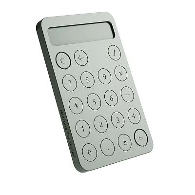 Modern Sleek Office Calculator With Numeric Keypad And Functional Buttons For Daily Use 3d model