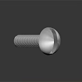 Metal Slotted Head Screw Threaded Cylindrical Shaft With Shiny Finish