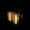 Modern Wall Sconce With Transparent Glass Shade And Metallic Frame Design