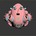 Cute Pink Robot Character With Humanoid Bio Mechanical Design 2023 Antenna And