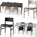 Modern Table And Chair Sets With Glass Top Black Chairs And Light Wooden Seats